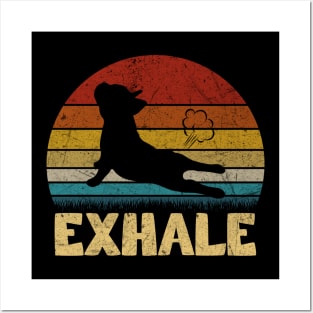 FRENCH BULLDOG EXHALE VINTAGE Posters and Art